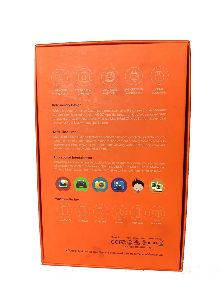 Vankyo Matrix Pad Z1 Kids Tablet 7 in, 32GB ROM, WiFi, Android GO (Pink) - Image 4 of 4