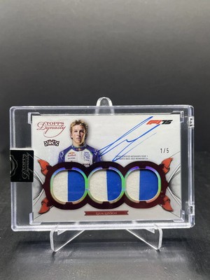 Liam Lawson 2025 Topps Dynasty F1 RC Rookie Triple Relic Auto Formula 1 Card 1/5