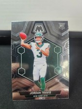 2024 Panini Mosaic NFL Jordan Travis (RC) Base Rookie Card #395 New York Jets. rookie card picture