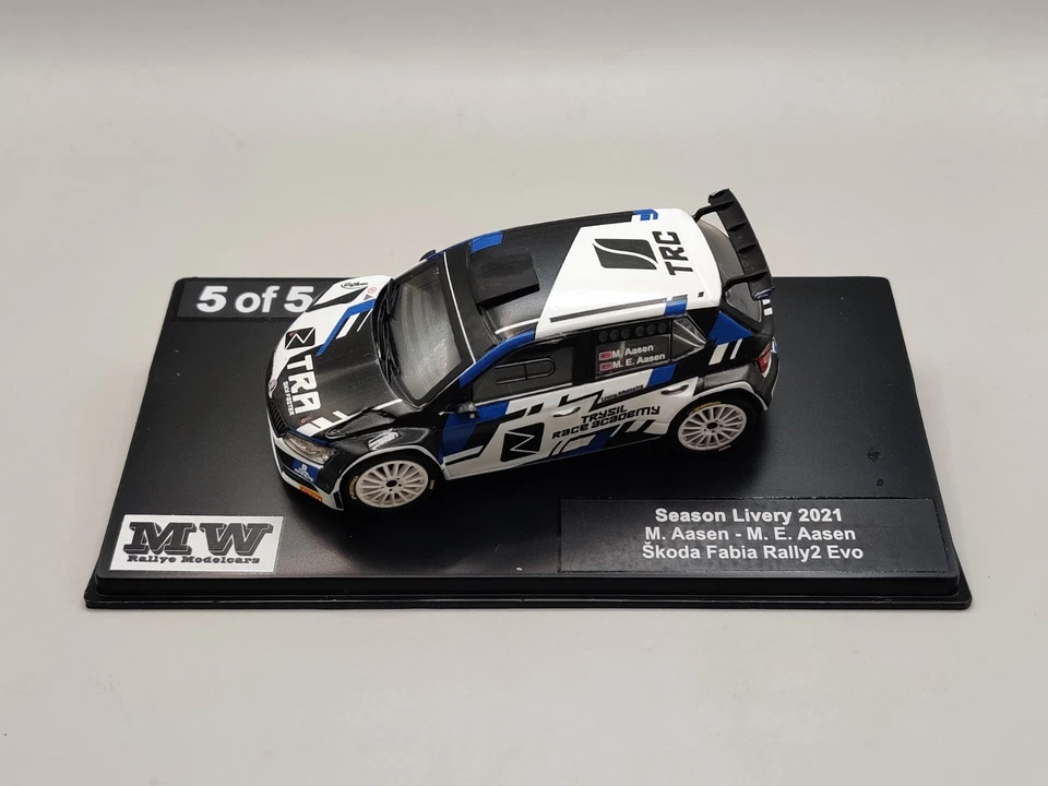 1:43 Skoda Fabia Rally2 evo Marius Aasen livrea stagione 2021 rara!! - Immagine 3 di 4
