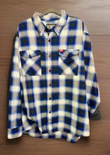 RARE Dixxon THE DEADEYE Mens 3XL Blue Plaid Flannel Sold Out NICE 🦄🦄🦄