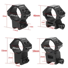 New 4Pcs 25.4/30mm Scope Mounts for Tactical 11/20mm Accessories