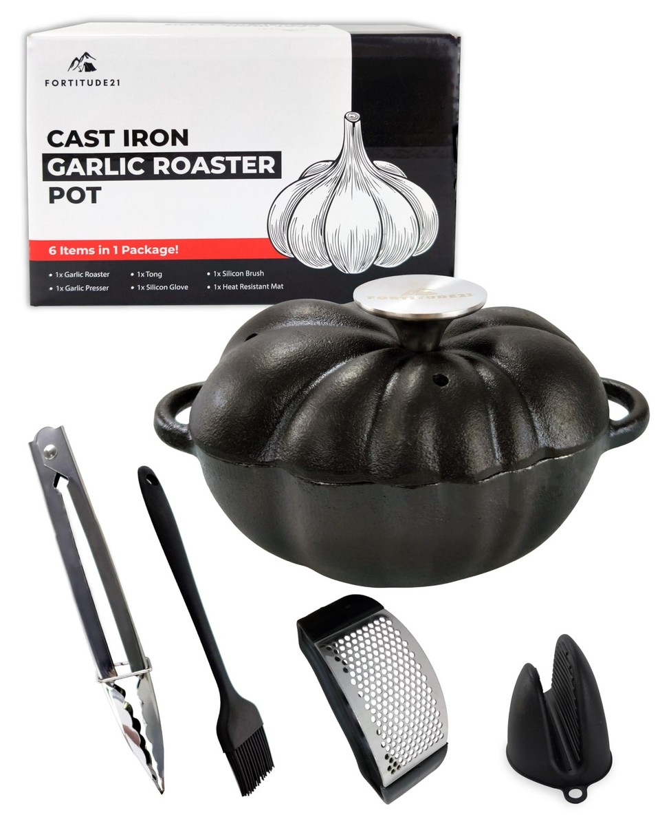 Cast Iron Garlic Roaster Smoker Roaster Garlic Roaster Oven Garlic