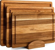 Non-Toxic Cutting Boards with Wooden Holder
