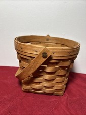 LONGABERGER Basket 6 1/2 X 8 Folding Handle 1...