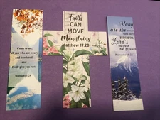 Bible Verse Bookmarks Lot of 3.