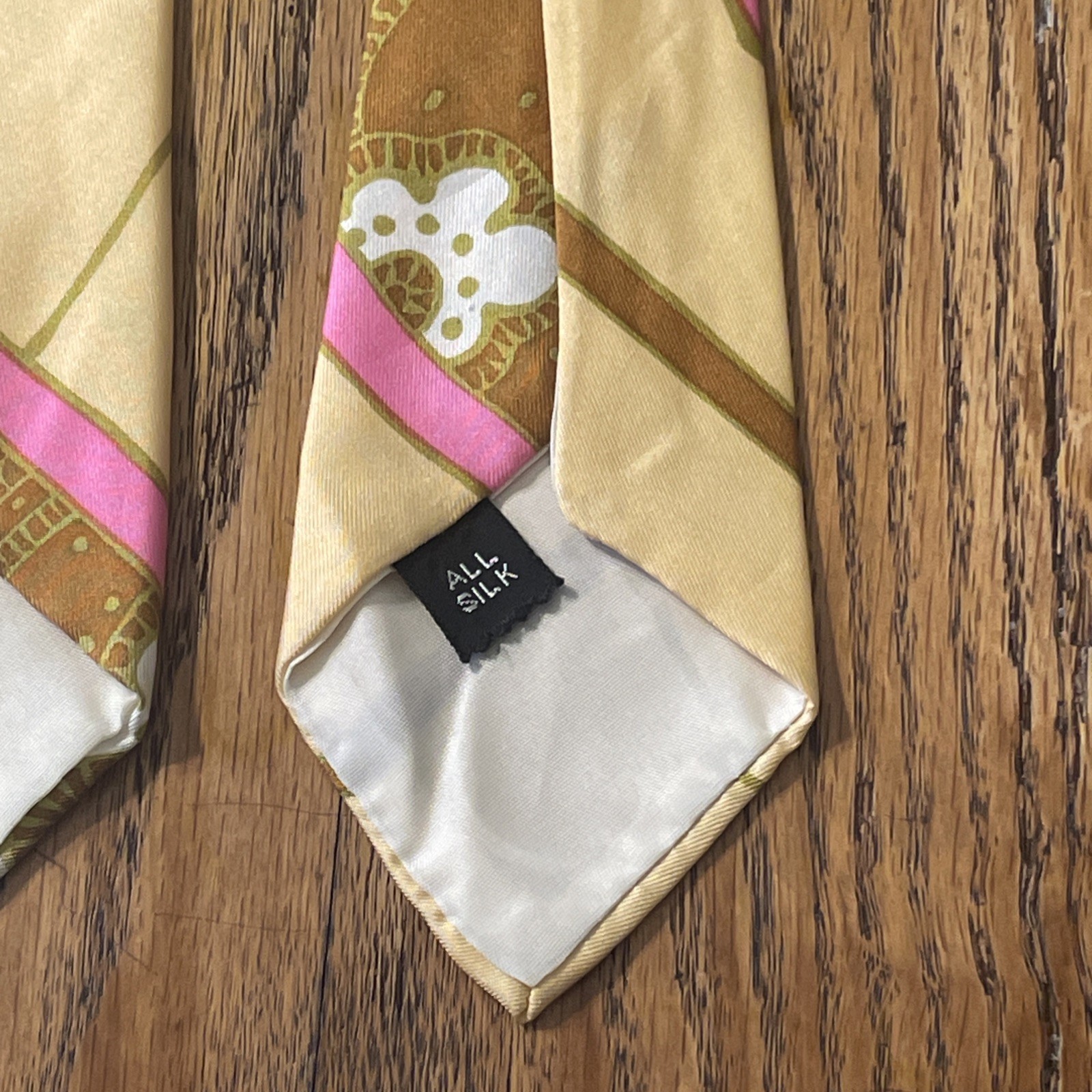 Vintage 60s 70s Mark Heister Extra Wide Silk Tie Retro Mod Disco Floral USA Made