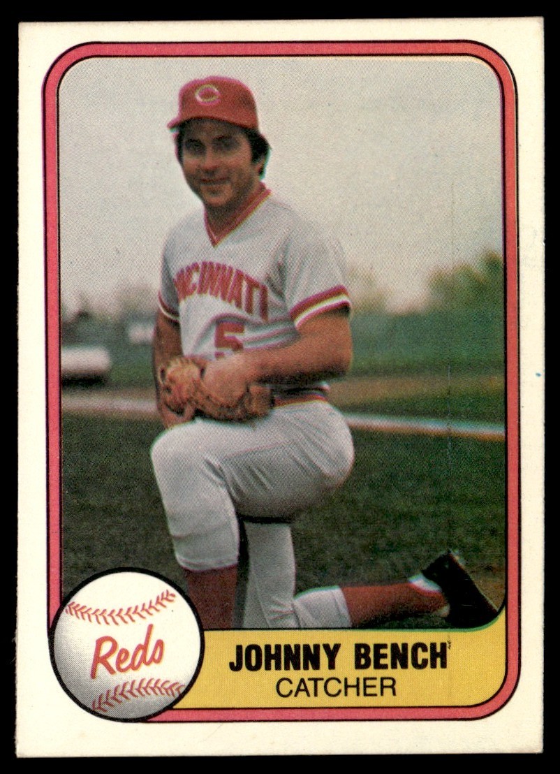 1981 Fleer Baseball Card Johnny Bench Cincinnati Reds #196 NM