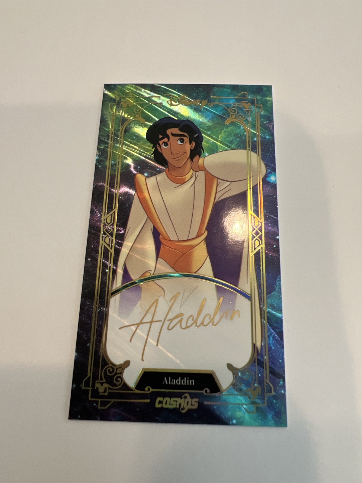 2025 Kakawow Cosmos Disney Aladdin Lucky mini script art auto 12/50.