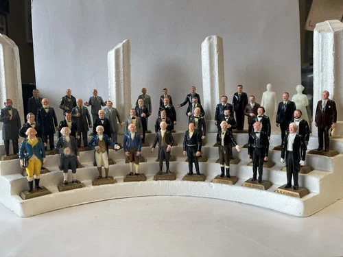 Marx The Hall Of President Up To Nixon Painted Plastic Toy Soldiers