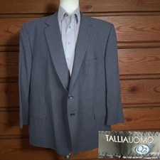 Tallia Uomo Bespoke Blazer Mens 56R Dark Charcoal  DV Wool