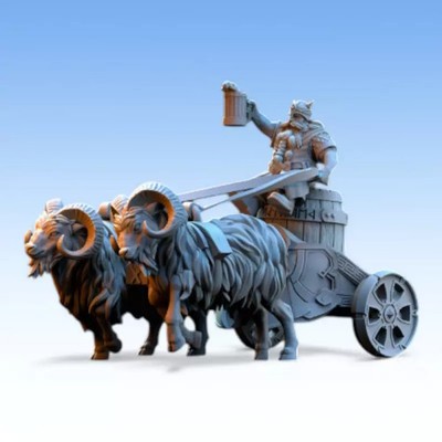 The Beholder Dwarven Kingdoms Beer Cart 3D Printed