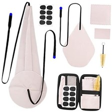 Saxophone Cleaning Kits with Case for Sax and Clarinet Flute Trumpet Beige