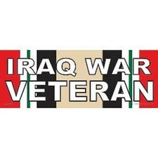 8 cm 2 adesivi sticker Iraq servizio guerra veterano nastro militare F1569