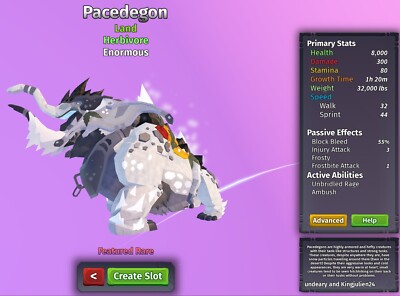 Pacedegon Species | Creatures of Sonaria | Roblox