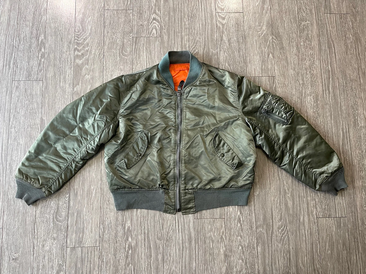 Large | MA-1REVERSIBLE FLYERS khaki/o MAN INTERMEDIATE USA JACKET Alpha eBay Industries