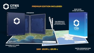 Cities: Skylines II Premium Edition PC Steelbook Karte Day One Expa.Pass NEU OVP