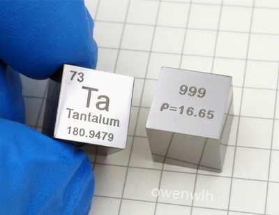 99.9/% High Purity TANTALUM Metal Carved Element Periodic Table