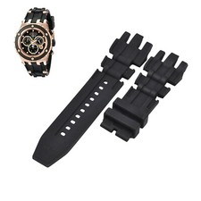Subaqua 80416 26mm Black Rubber Watch Strap For Invicta