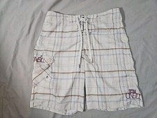 O'Neill Men's Santa Cruz Plaid Mid-Length 20" Boardshorts Swim Trunks Sz 32/34