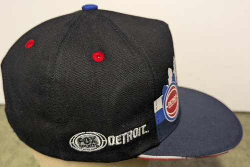 Vintage Detroit Pistons Baseball Hat Melonware SnapBack Fox Sports Skyline - Picture 5 of 8