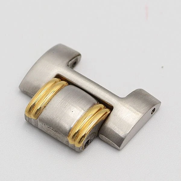Bracelet ceinture montre homme GUCCI authentique 1 maillon 9040M pièces argent/or 18 mm