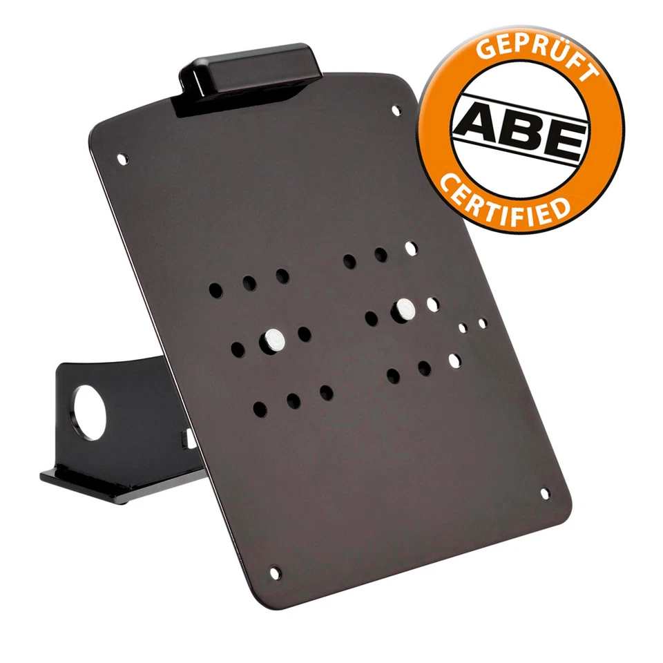Ricks Harley-D Dyna seitlich Kennzeichenhalter Kit glanz schwarz mit TÜV/ABE DE - Bild 2 von 4