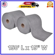 2pcs Aain LT010A Heavy Duty Oil Absorbent Pads Oil Maintenance Mat Roll 150' L