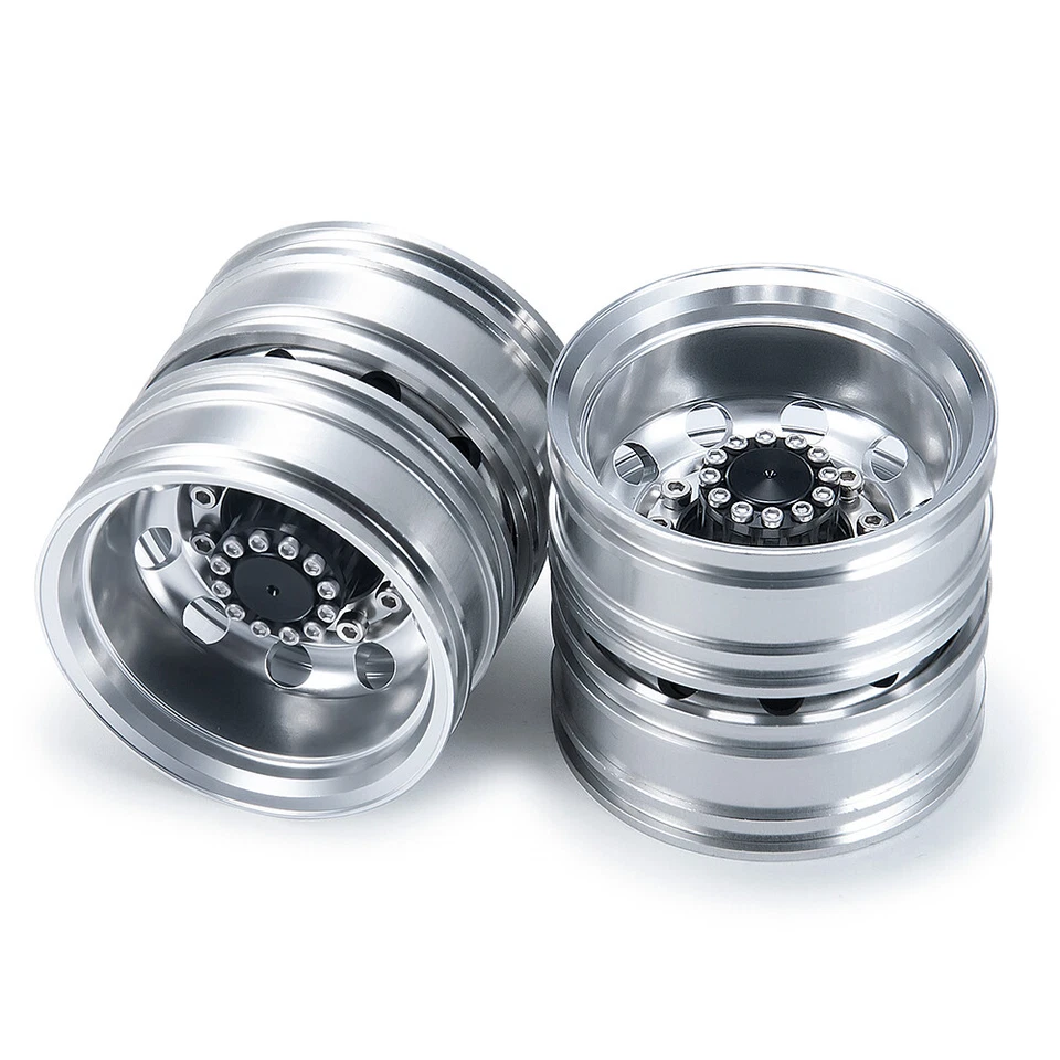 AXSPEED 1/2/4x Metall Rückseite Radnaben Felgen für 1/14 RC Tamiya Tractor Auto - Bild 3 von 4