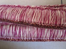 Brush Fringe 1.50 "  Wine-Gold cotton fringe trim BTYARD 91cm