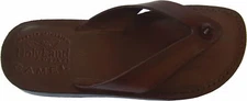 Holy Land Market Unisex Biblical Leather Flip flops (Jesus - Yashua) Jesus - the