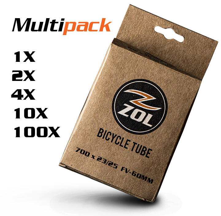 Zol Road Bicycle Bike Inner Tube 700x23/25c Presta/French Valve 60mm