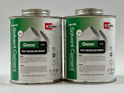 #ad RectorSeal Solvent Cement PVC Regular Body Low VOC Clear 55904 1 Pint Set of 2 $28.00