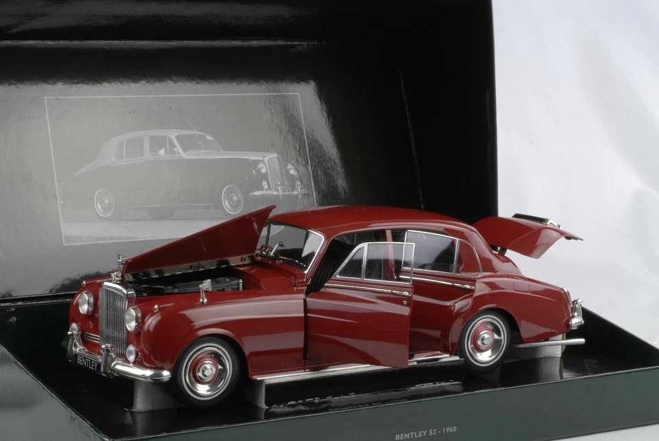 BENTLEY S2 1960 RED MINICHAMPS 100139955 1/18 BORDEAUX RHD METAL DIE CAST - Photo 2/4