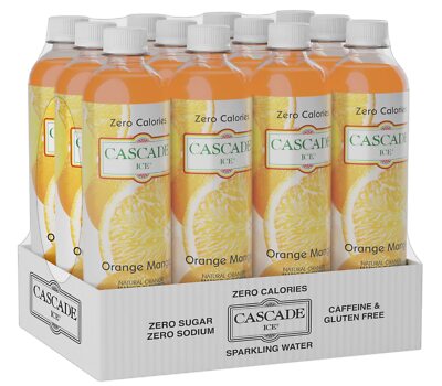 Cascade Ice  Orange Mango Sparkling Water, 17.2 Fl. Oz (Pack of 12)