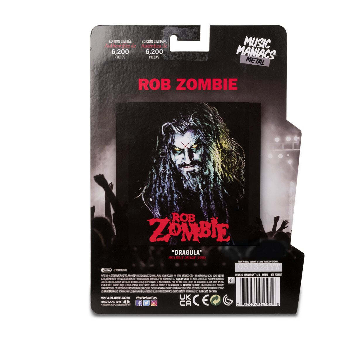 Music Maniacs Rob Zombie 6Inch Scale Action Figure TechRev Blog
