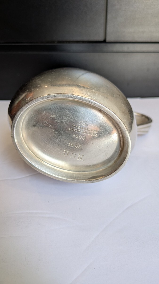 Reed & Barton Silver Soldered 3600 16 OZ U.S.NAVY Small Pitcher