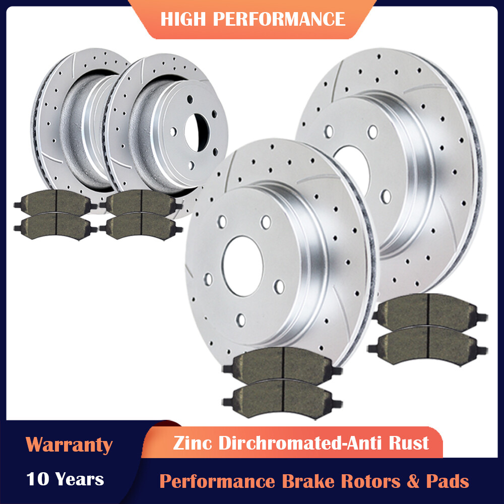 Front Rear Brakes and Rotors Brake Pads Kit for 2006 2018 Dodge Ram