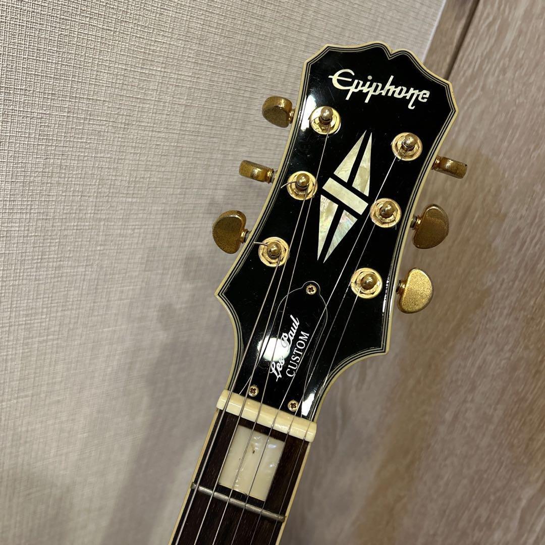 ︎ Epiphone Les Paul Custom white EEシリアル Used Epiphone Les Paul Custom White EE Serial Electric
