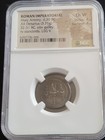 Marc Antony Denarius Silver Coin c.30 Bc Ngc Ch Vf Legion V, Roman Navy Galley