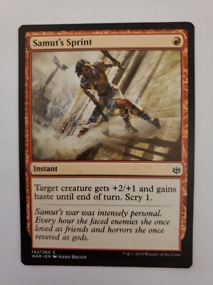 MTG Magic The Gathering Card Samut's Sprint Instant Red War Of The ...