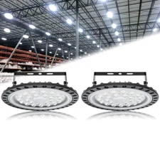 2Pack 100W UFO high Bay Lights 10000LM Super Bright Warehouse led Light Fixture