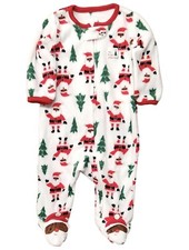 Carters Infant Boys  Girls Fleece Santa Claus Wave Christmas Sleeper Sleep