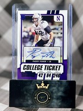 Paddy Fisher 2021 Contenders Draft Picks Purple College Ticket Auto /99 #178 NWU