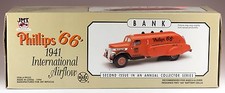 Marx Phillips 66 1941 International Airflow Toy Tanker Truck With Lights Bank