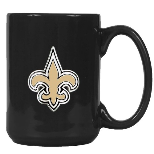 New Orleans Saints Sculpted Coffee Mug – 14 Oz Ceramic, Raised Team Logo, Dishwasher & Microwave Safe