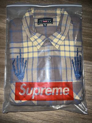 Supreme HYSTERIC GLAMOUR Plaid Flannel Shirt Brown Xl X Supreme HYSTERIC GLAMOUR Plaid Flannel Shirt Brown Xl X