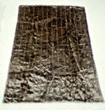 Frontgate Luxury Faux Fur Channeled Mink Throw Blanket Brown Estate 50 X 70”
