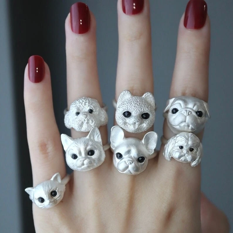 Sterling Silver Cat Ring | Kitten Jewelry | Cute Animal Gift for Women & Girls - Image 2 of 4