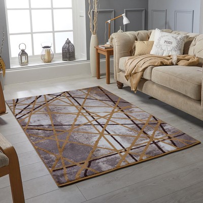 Modern Rug Brown Hallway Runners Soft Carpet Living Room Bedroom